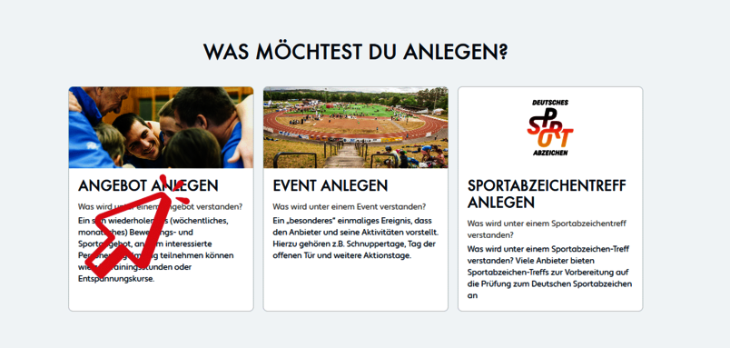 Auswahl eines Angebotes